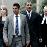 Charges against David Basi's cousin, Aneal Basi (pictured second from left) were dropped by the Crown