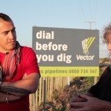 Caleb Behn gets a tour of natural gas operations in the Taranaki region of New Zealand
