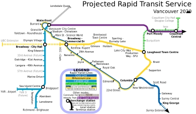 Rapid transit systems such as Vancouver's projected plan need to become reality to create a better quality of life for urban dwellers (Wikipedia Commons).
