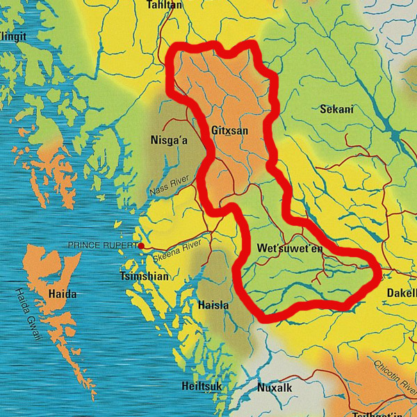 Bc First Nations Reserves Map Gitxsan-Wet'suwet'en Map | The Common Sense Canadian