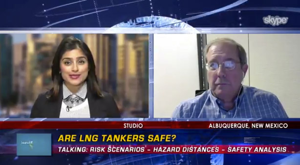 Screen capture of alleged interview by Meena Mann (left) with Dr. Mike Hightower (right), which appears to have been doctored