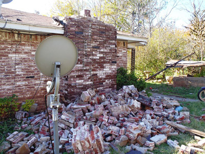 Damage from Oklahoma's 2011 fracking-related earthquake (Brian Sherrod, United States Geological Survey)