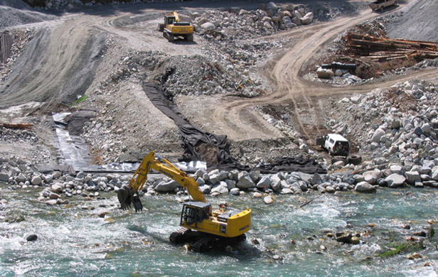 Construction of a private power project on the Ashlu River (Photo: Range Life)