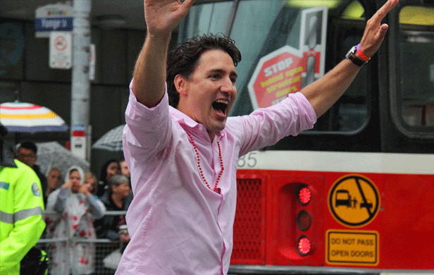 Justin Trudeau following his election victory (Flickr CC licence - John Tavares)