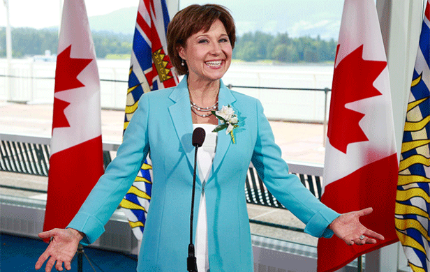 Christy Clark announcing her cabinet in 2013 (Flicker CC Licence / Government of BC)