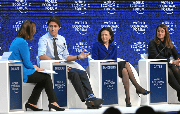 Justin Trudeau at Davos (Flickr / World Economic Forum)