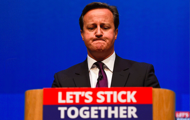 Former UK Prime Minister David Cameron stumping for the failed "Stay" campaign