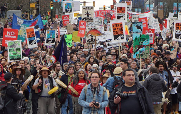 Recent Vancouver rally against Kinder Morgan (Photo: David Suzuki Foundation/Facebook) 