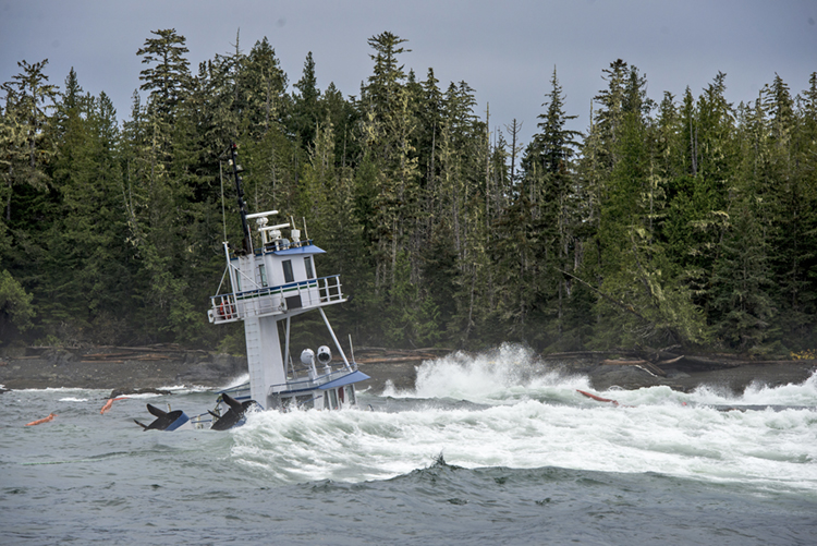 The sunken Nathan E. Stewart tug (Photo: Tavish Campbell)